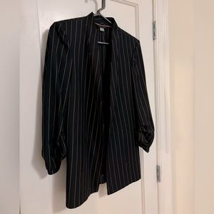 Tommy Hilfiger collarless roll sleeve blazer
